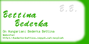 bettina bederka business card